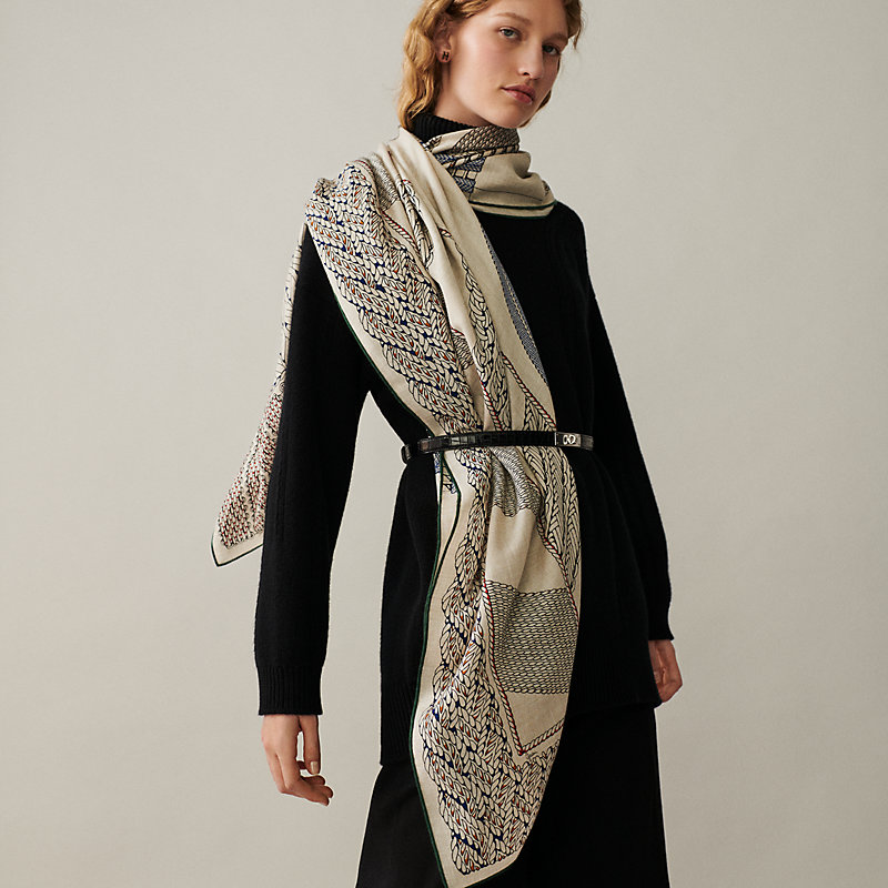 Dressage Tressage shawl 140 | Hermès Canada
